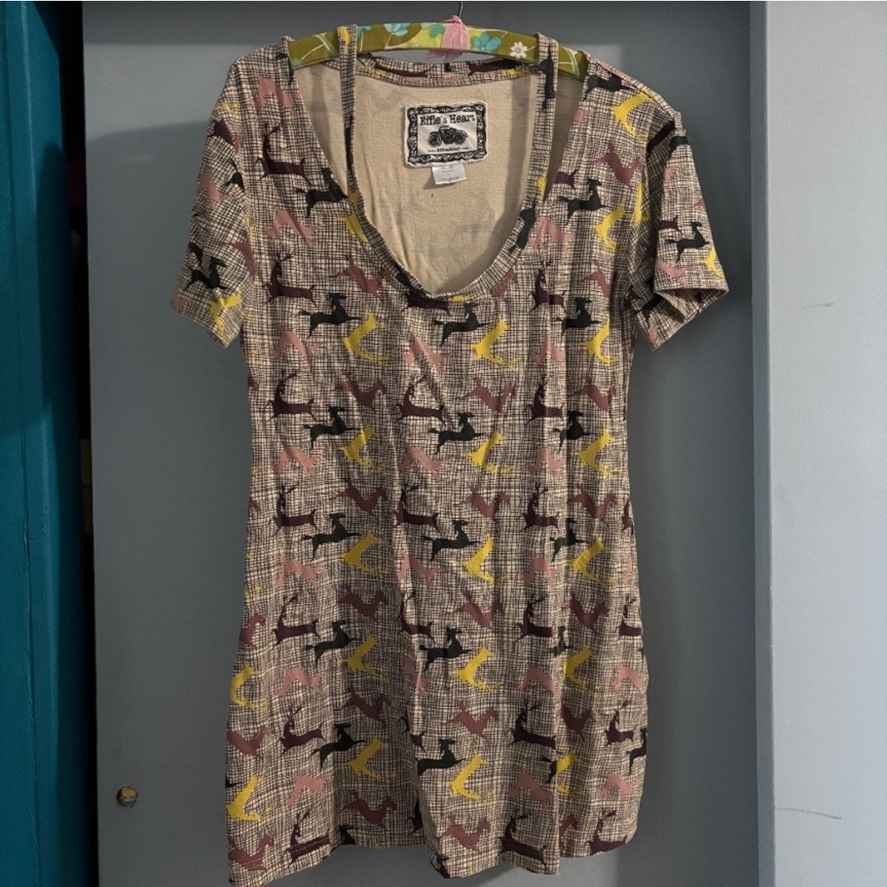 Effie's Heart Deer & Horse Tunic Top mCm retro gorgeous print POCKETs